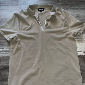 Express Men's Tan Polo Shirt